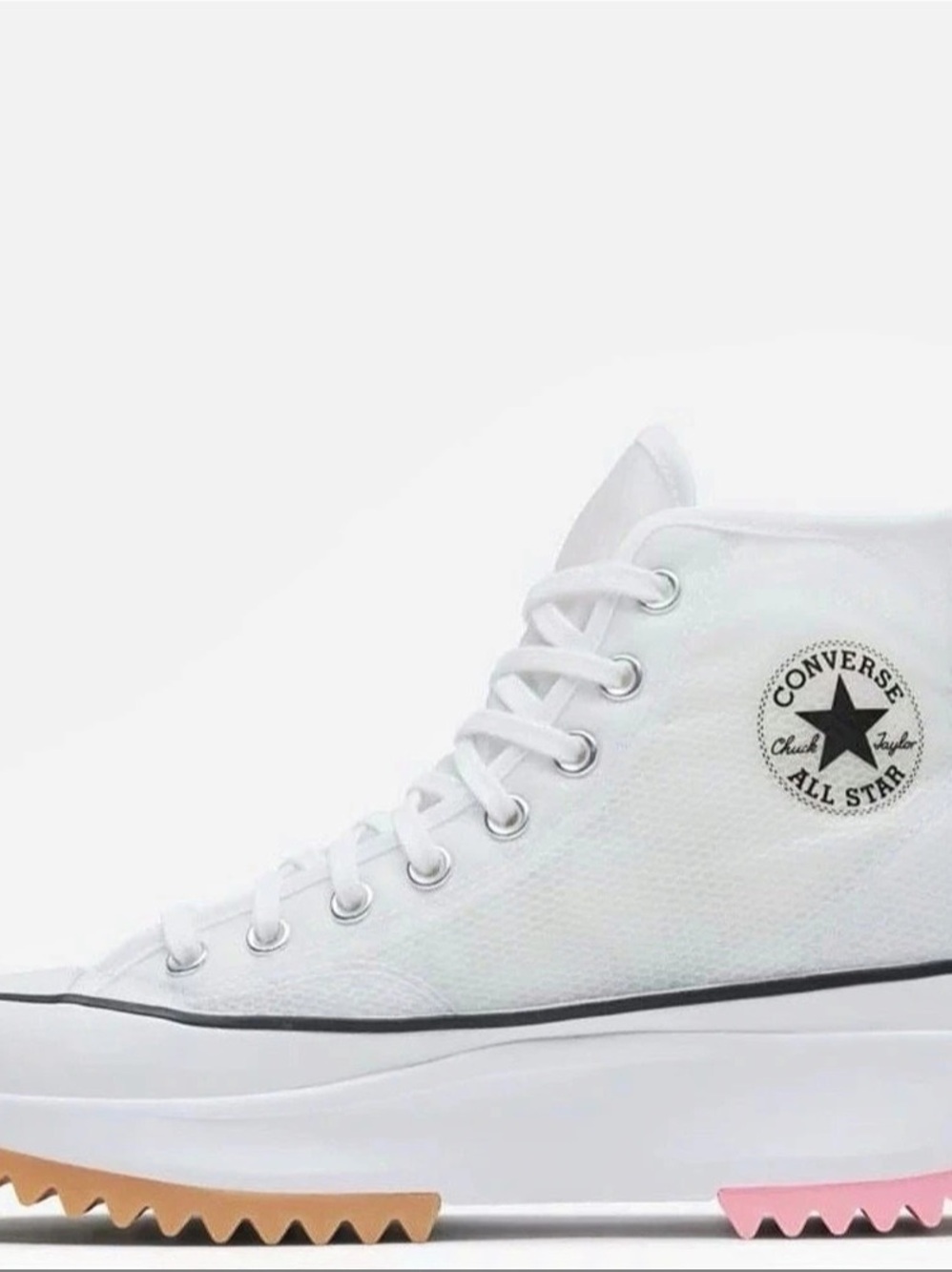 Converse Chuck Taylor All Star Run Star Hike High-Top Sneakers White & Pink US